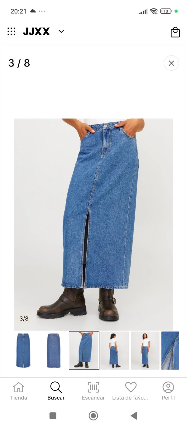 FALDA LONG MW DENIM