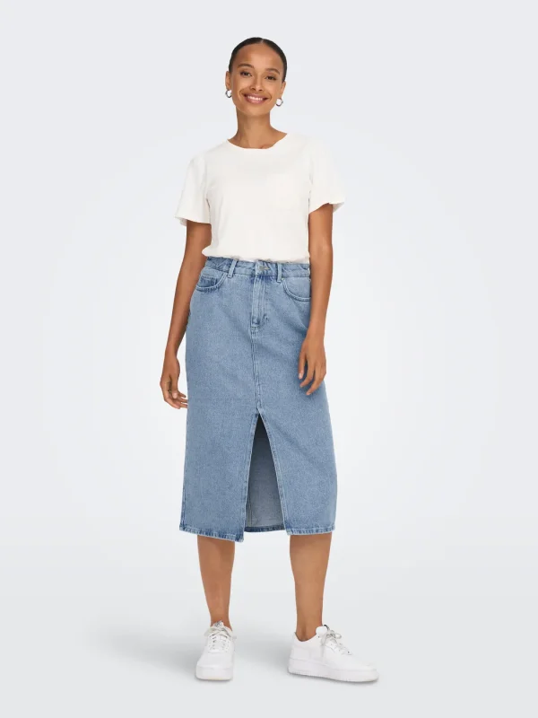 FALDA MIDI BIANCA